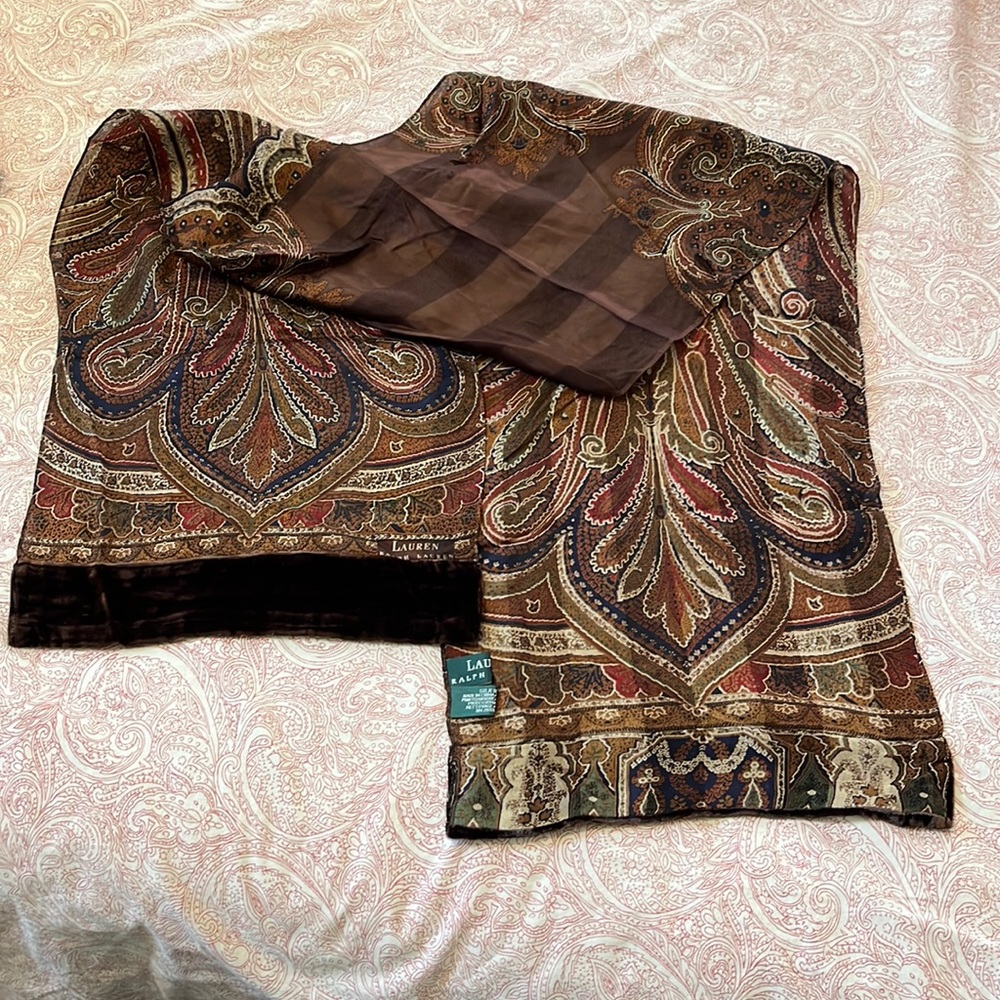 LAUREN Ralph Lauren 100% silk scarf